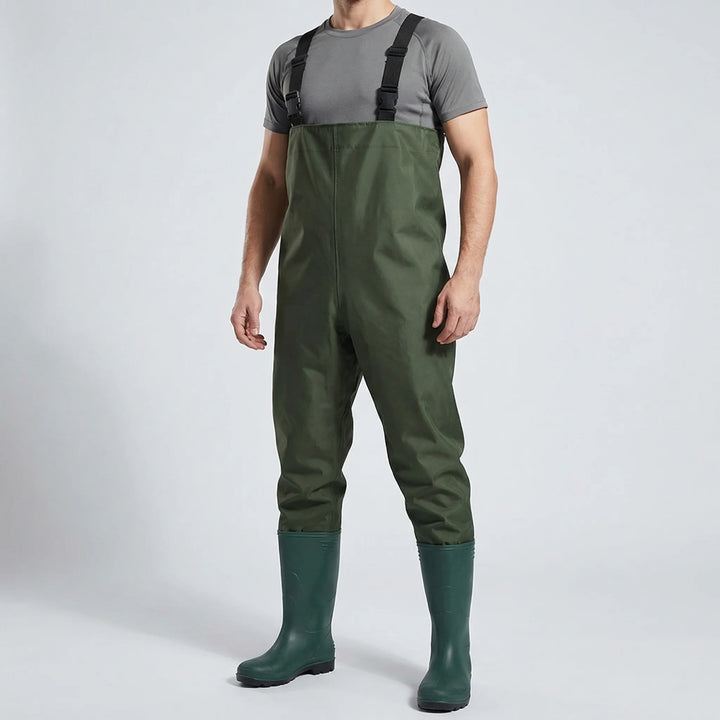 Fishing Waders with Integrated Boots – Waterproof Wading Pants for Outdoor Use