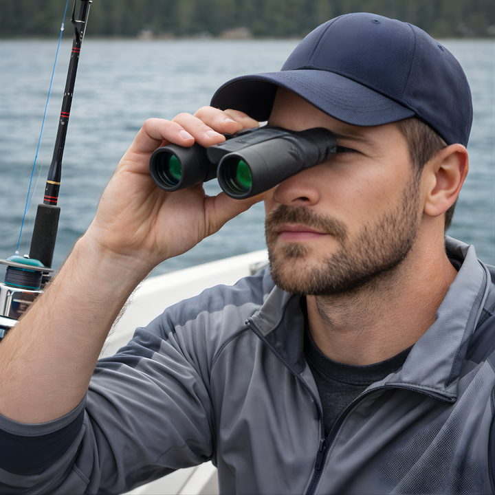 Compact binoculars – 8x magnification with foldable design for outdoor observation