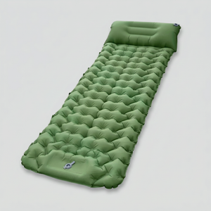 Camping Air Mattress with Built-In Foot Pump & Pillow – Inflatable Sleeping Pad