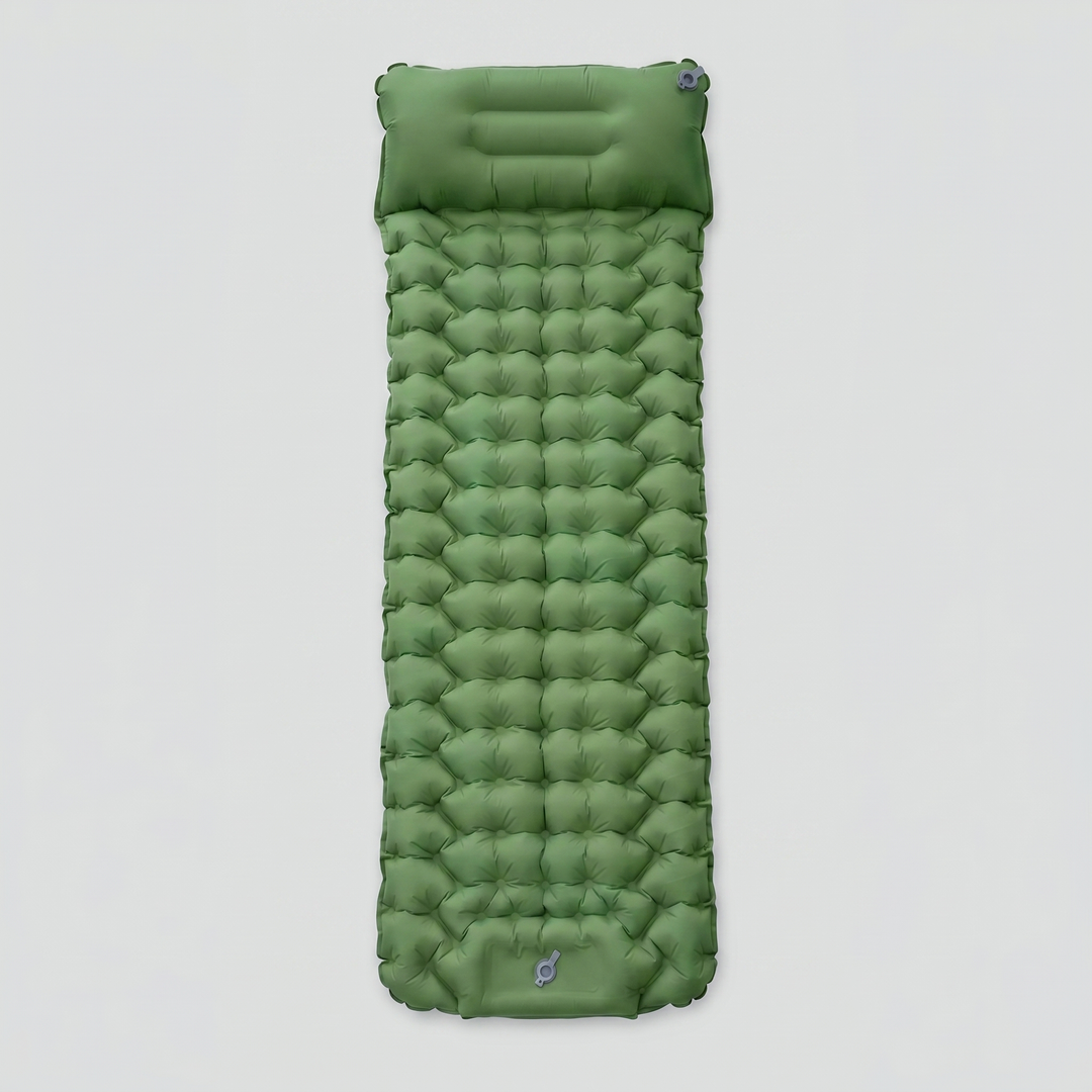 Camping Air Mattress with Built-In Foot Pump & Pillow – Inflatable Sleeping Pad