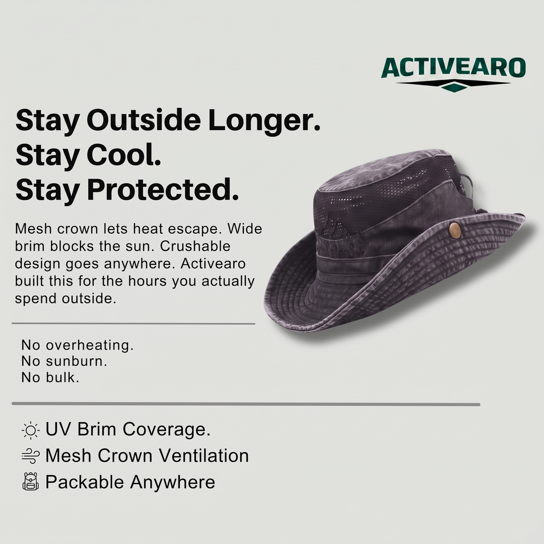 Lightweight Panama-Style Hat – Breathable Mesh Sun Hat for Outdoor Use