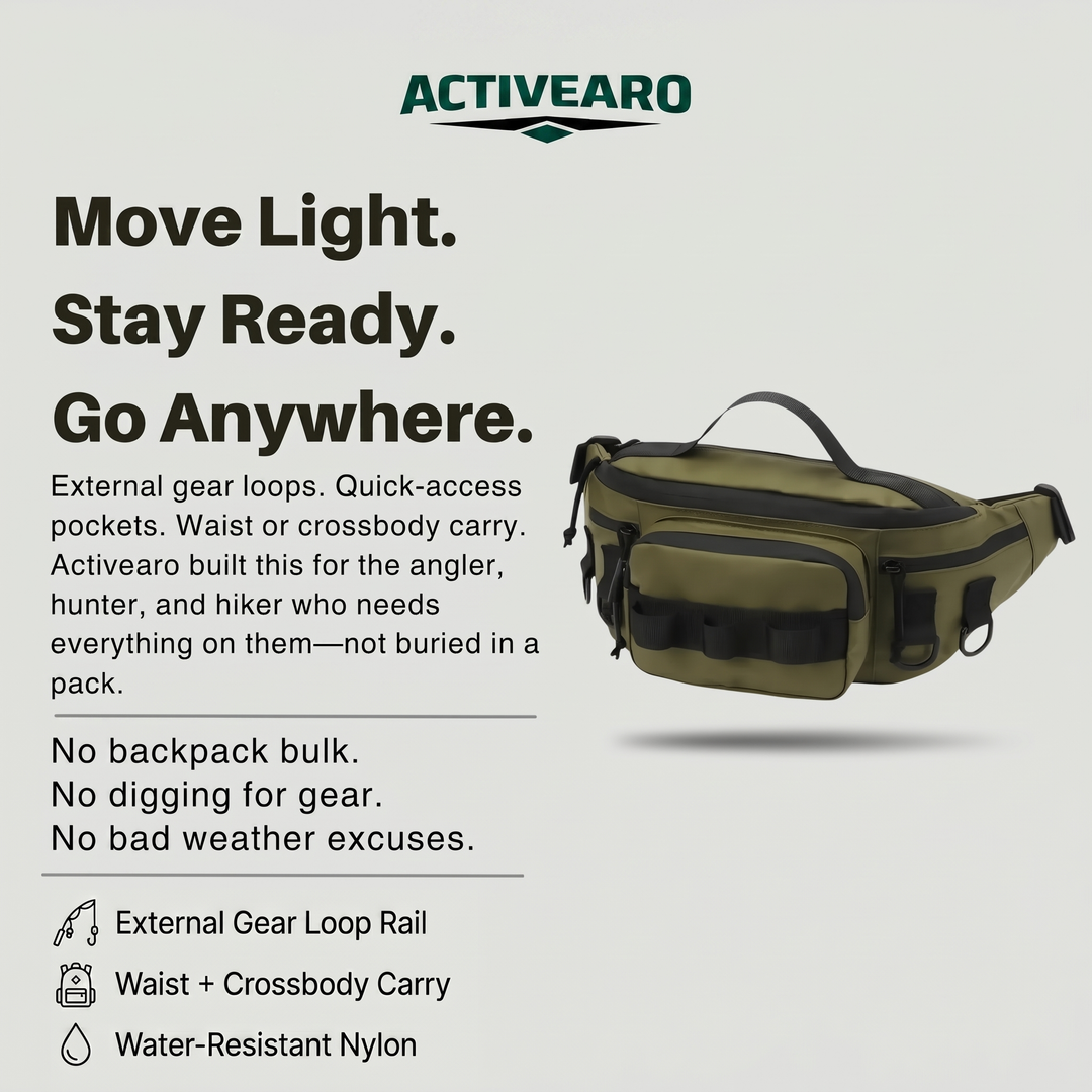 Compact Water Resistant Outdoor Waist Pack – Lightweight Utility Carry