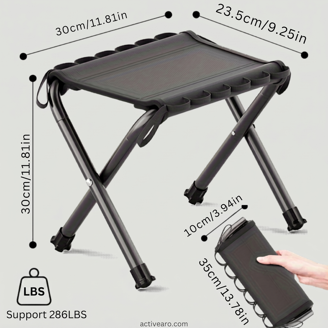 Portable Folding Stool – Lightweight Aluminum Stool for Camping and Fishing