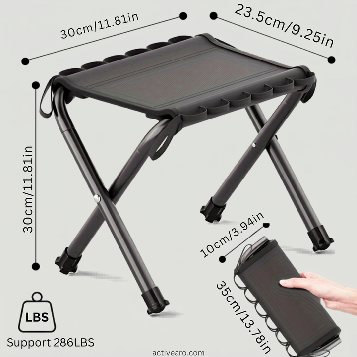 Portable Folding Stool – Lightweight Aluminum Stool for Camping and Fishing