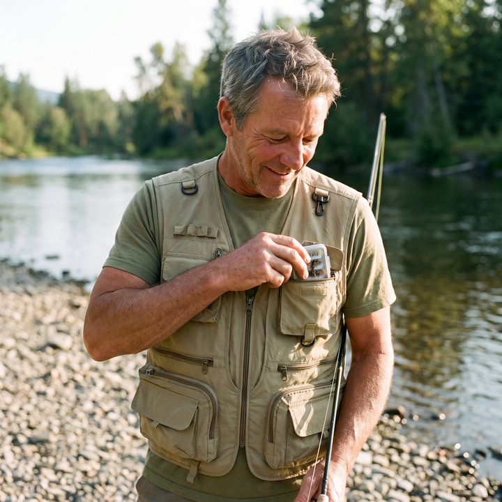 Men’s Multi-Pocket Outdoor Vest – Quick-Dry Mesh for Active Use