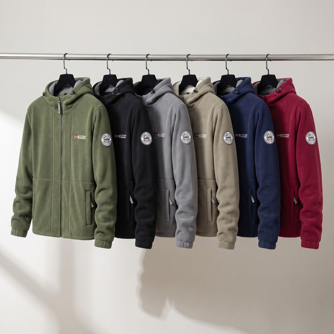 Men’s Fleece Jacket with Windproof Design – Warm Layer for Outdoor Use