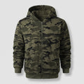 Men's Camo Hoodie - Sherpa Lined Zip Up Hoodie Jacket