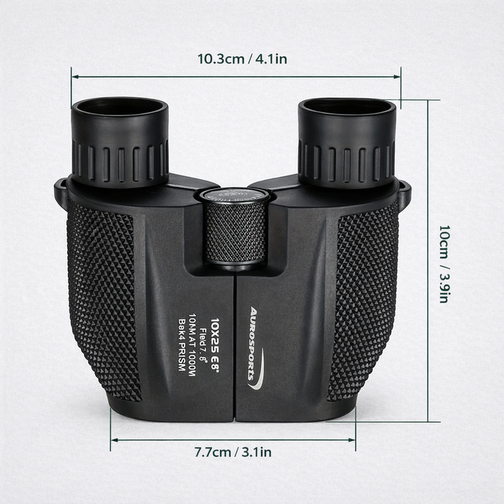 Compact binoculars – 10x magnification with 25 mm objective lenses for outdoor observation