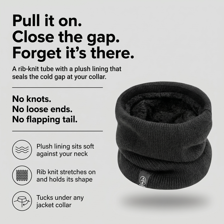 Pull it on, close the gap: neck gaiter features