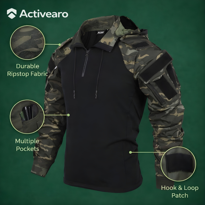 Tactical Camouflage Hoodie – Wind Resistant