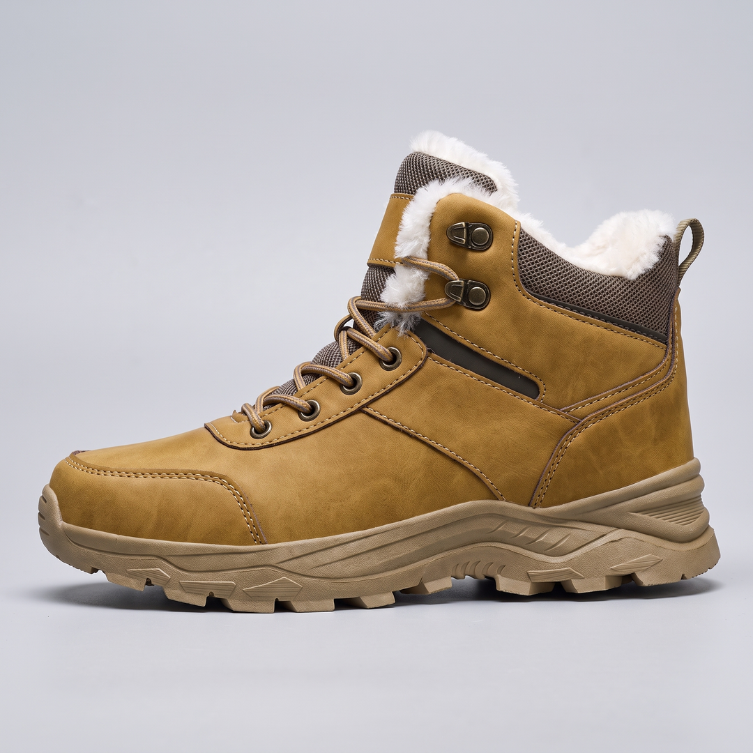 Men's Snow Boots in Camel - outer side profile