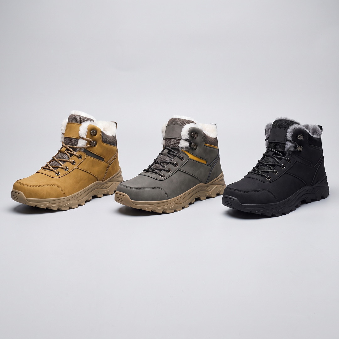 Men's Snow Boots in Camel, Gray and Black