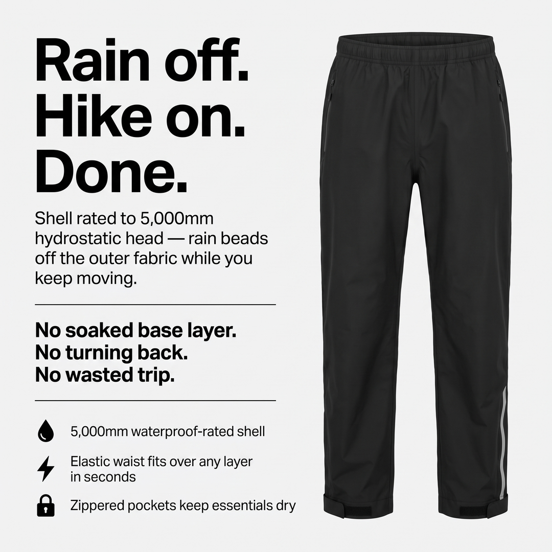 Women's Rain Pants – How it works infographic