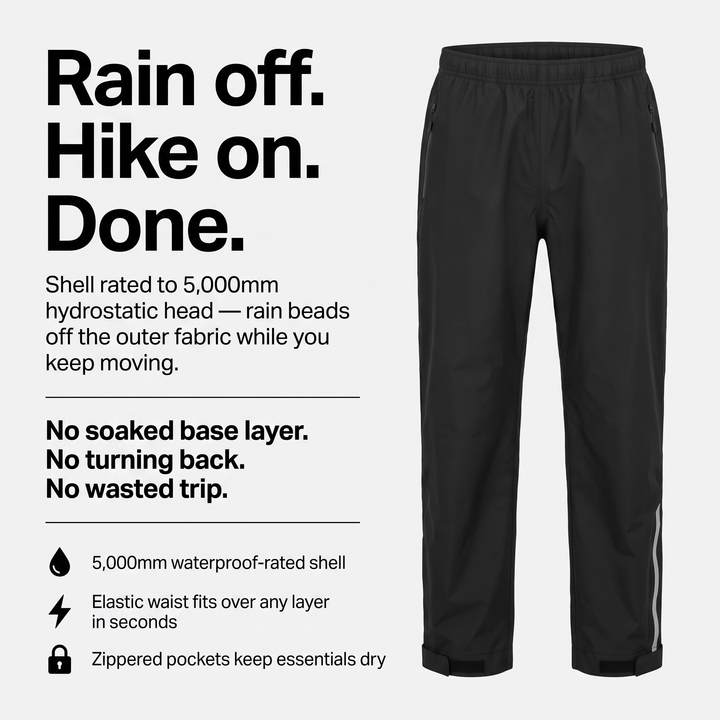 Women's Rain Pants – How it works infographic
