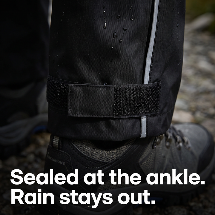 Women's Rain Pants – Velcro ankle seal close-up