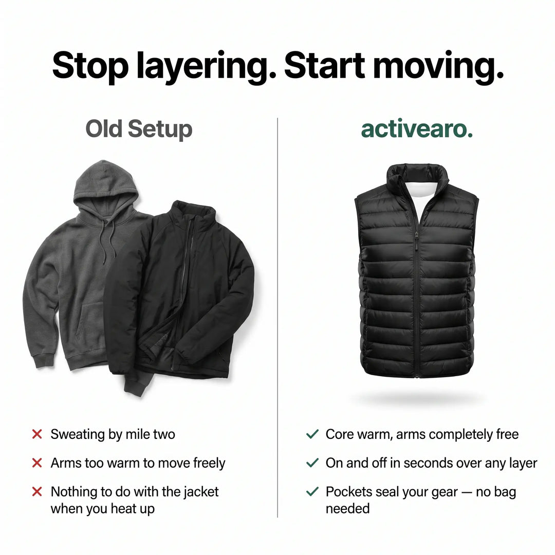 Men's Puffer Vest - Old Layers vs Activearo Vest