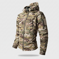 Men's Hunting Jacket - Hooded Fleece-Lined Tactical Softshell