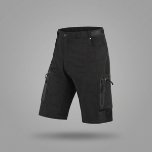 Men's mountain bike cargo shorts in black