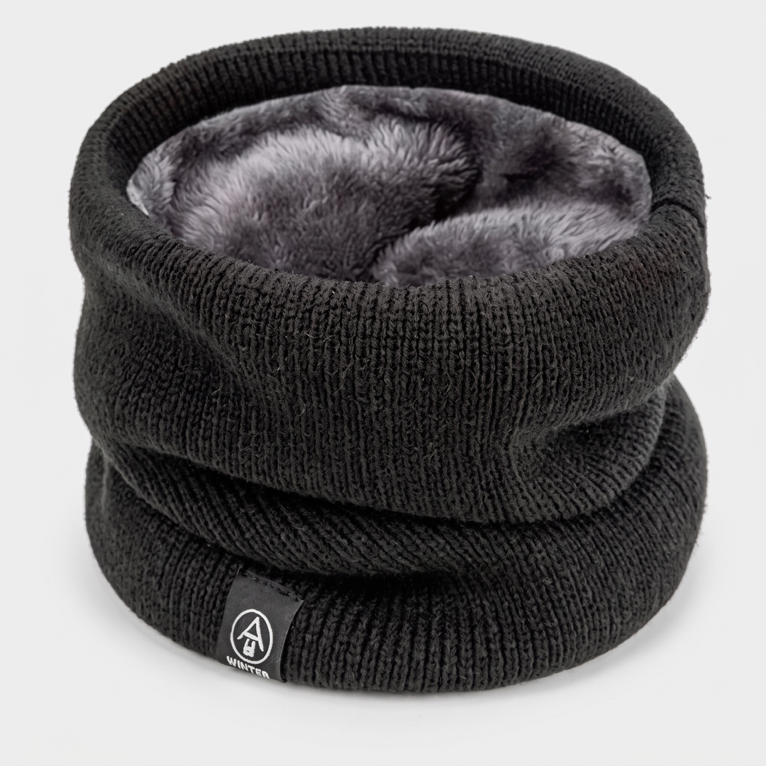 Fleece-Lined Neck Gaiter - Black