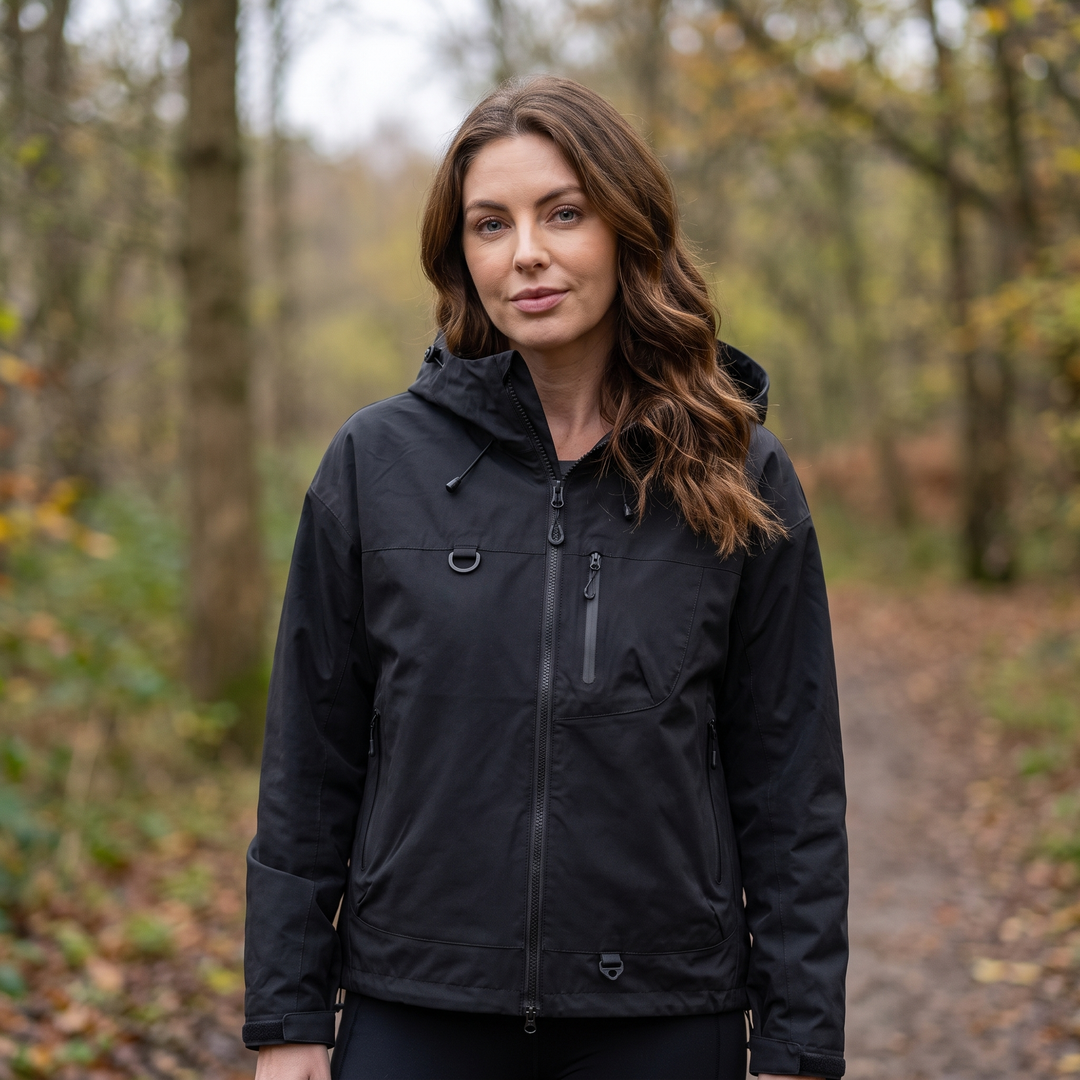 Women's Rain Jacket - Black - Front