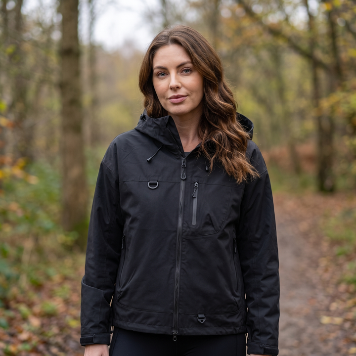 Women's Rain Jacket - Black - Front