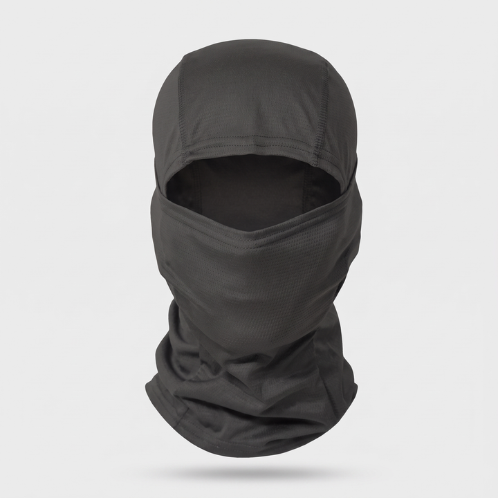 Balaclava ski mask front view black - full face coverage