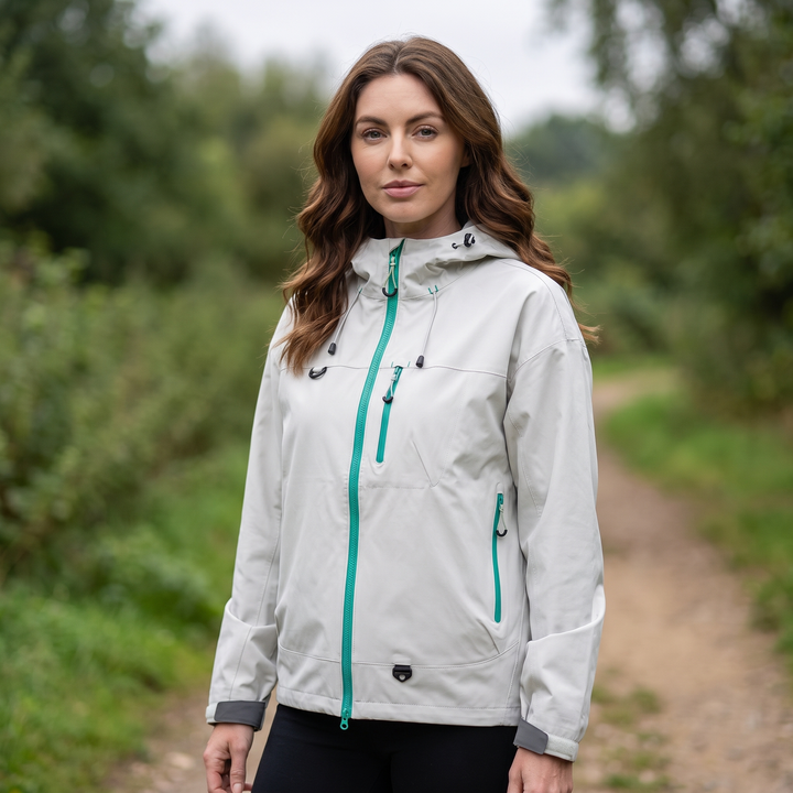 Women's Rain Jacket - Grey - Front