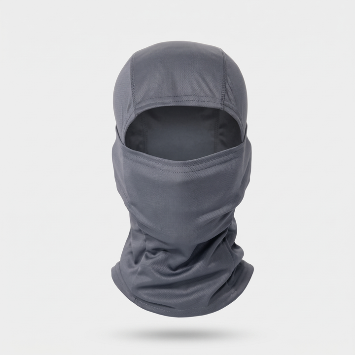 Balaclava ski mask front view gray - full face coverage