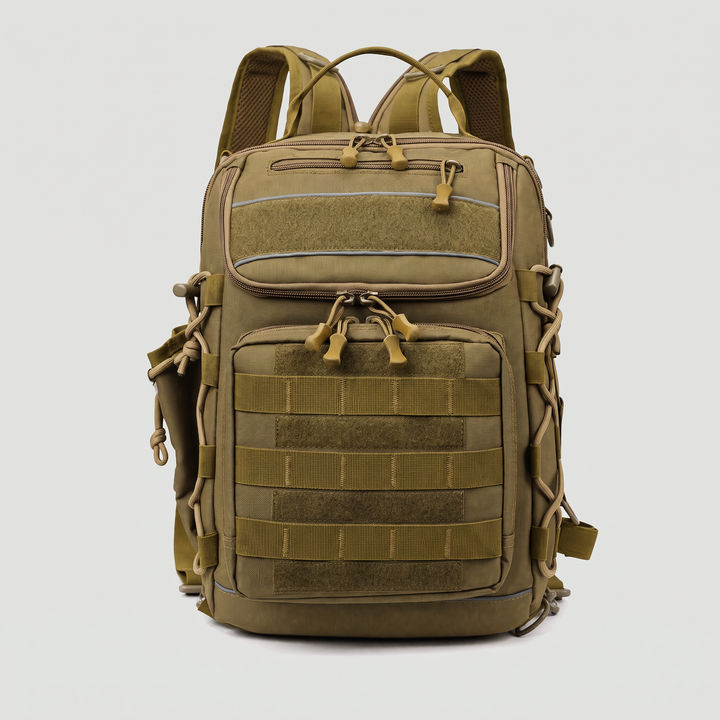 Convertible fishing sling backpack in khaki