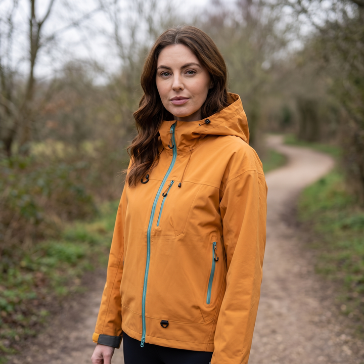Women's Rain Jacket - Orange - Front