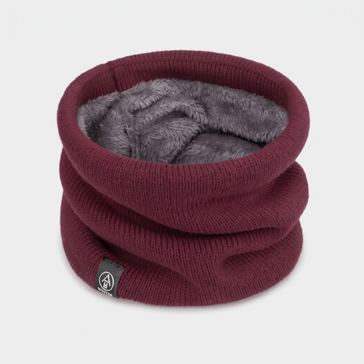 Fleece-Lined Neck Gaiter - Wine Red