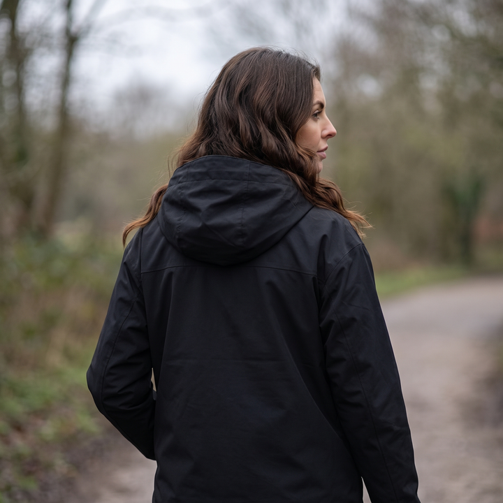 Women's Rain Jacket - Black - Back