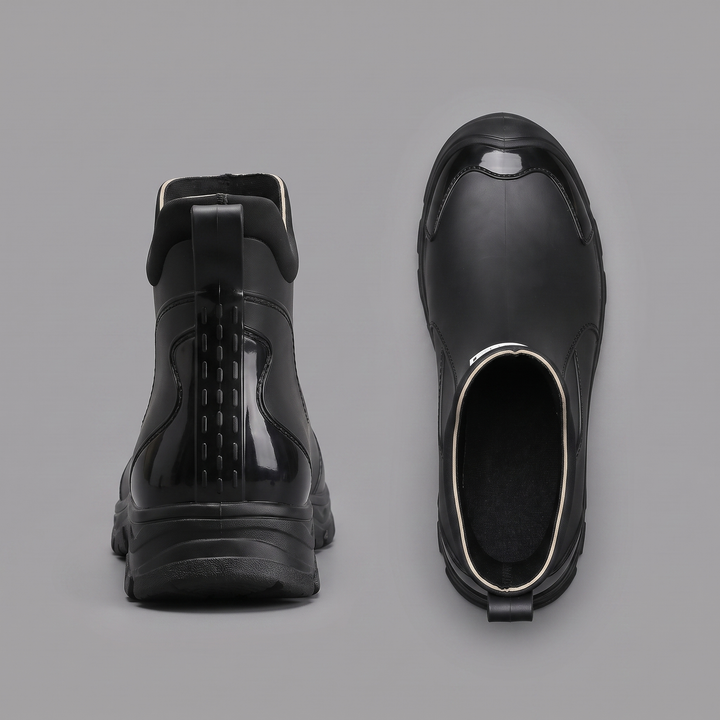 Back view and top-down view of the boot
