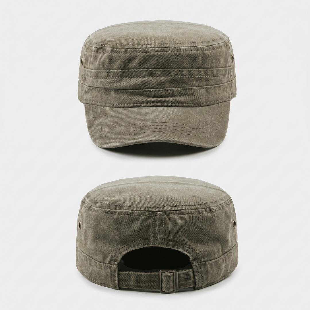 Top and back views of the cap