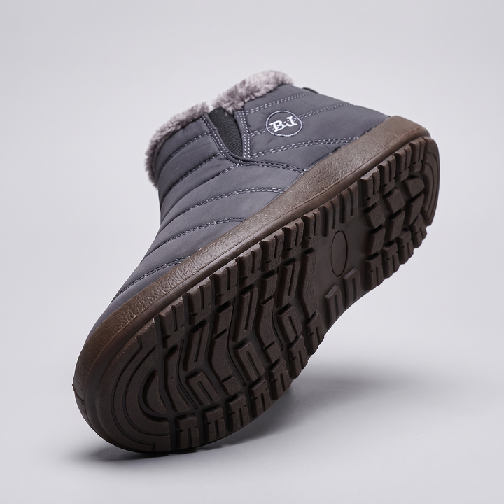 The moulded lugged outsole seen from below