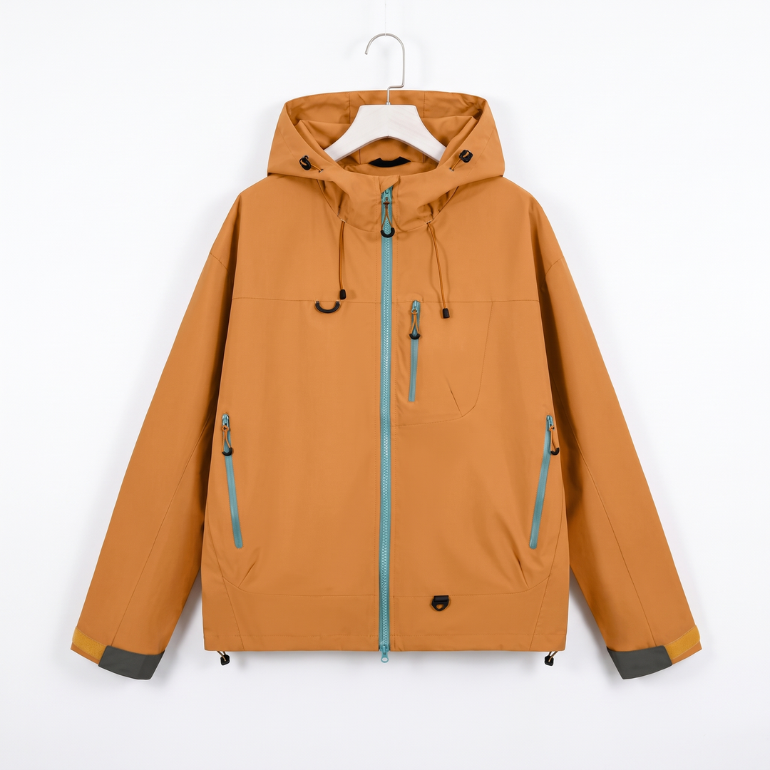 Women's Rain Jacket - Orange - Hanger
