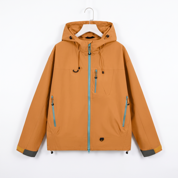 Women's Rain Jacket - Orange - Hanger