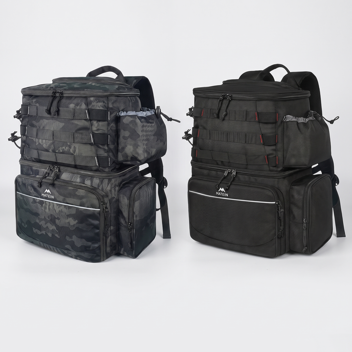 Both colourways of the fishing cooler backpack