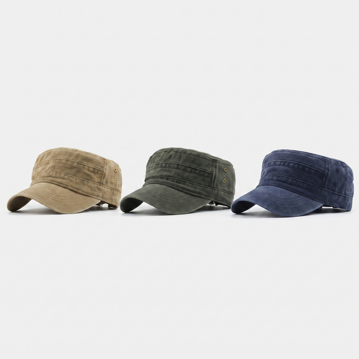 All three colors of the cadet cap shown together
