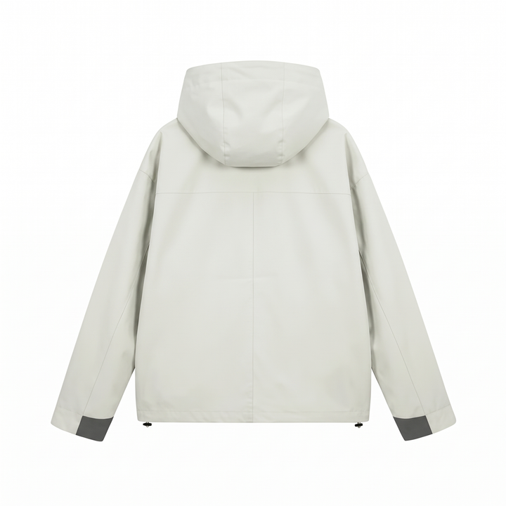 Women's Rain Jacket - Grey - Back Plain