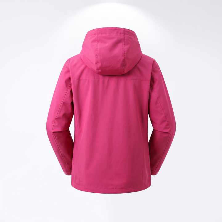 Women's Rain Jacket - Pink - Back Plain