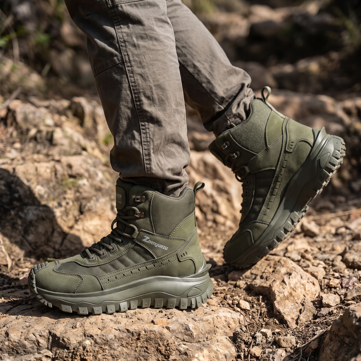 On-foot terrain stride