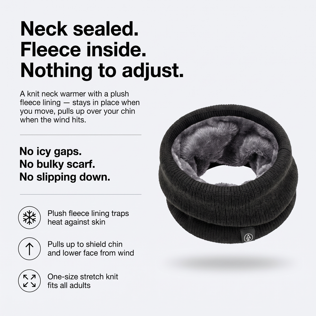 Fleece-Lined Neck Gaiter - Features