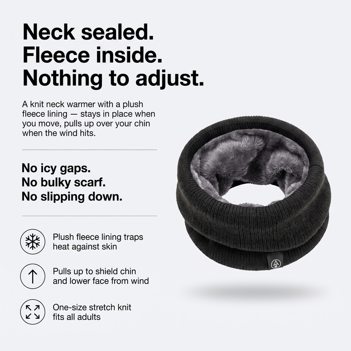 Fleece-Lined Neck Gaiter - Features