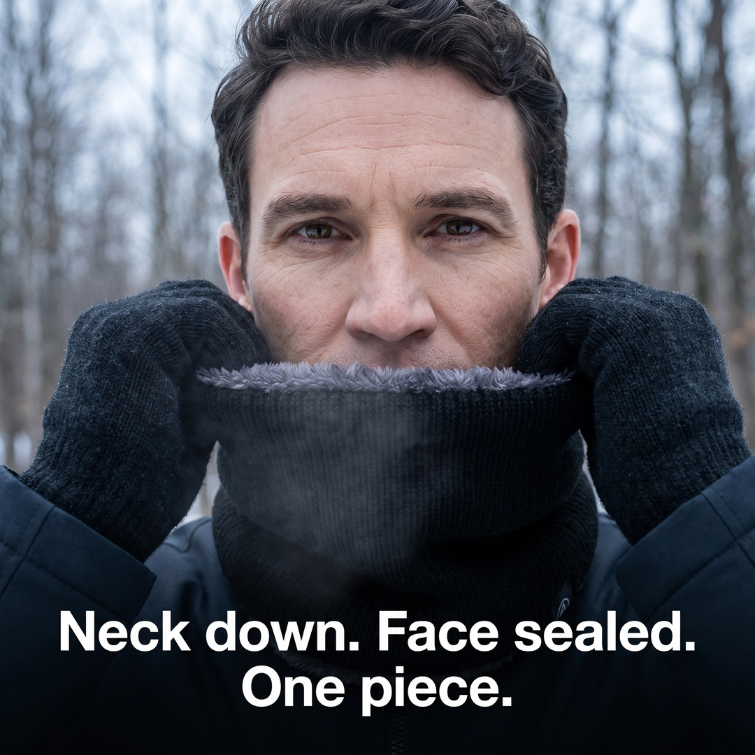 Fleece-Lined Neck Gaiter - Face Coverage