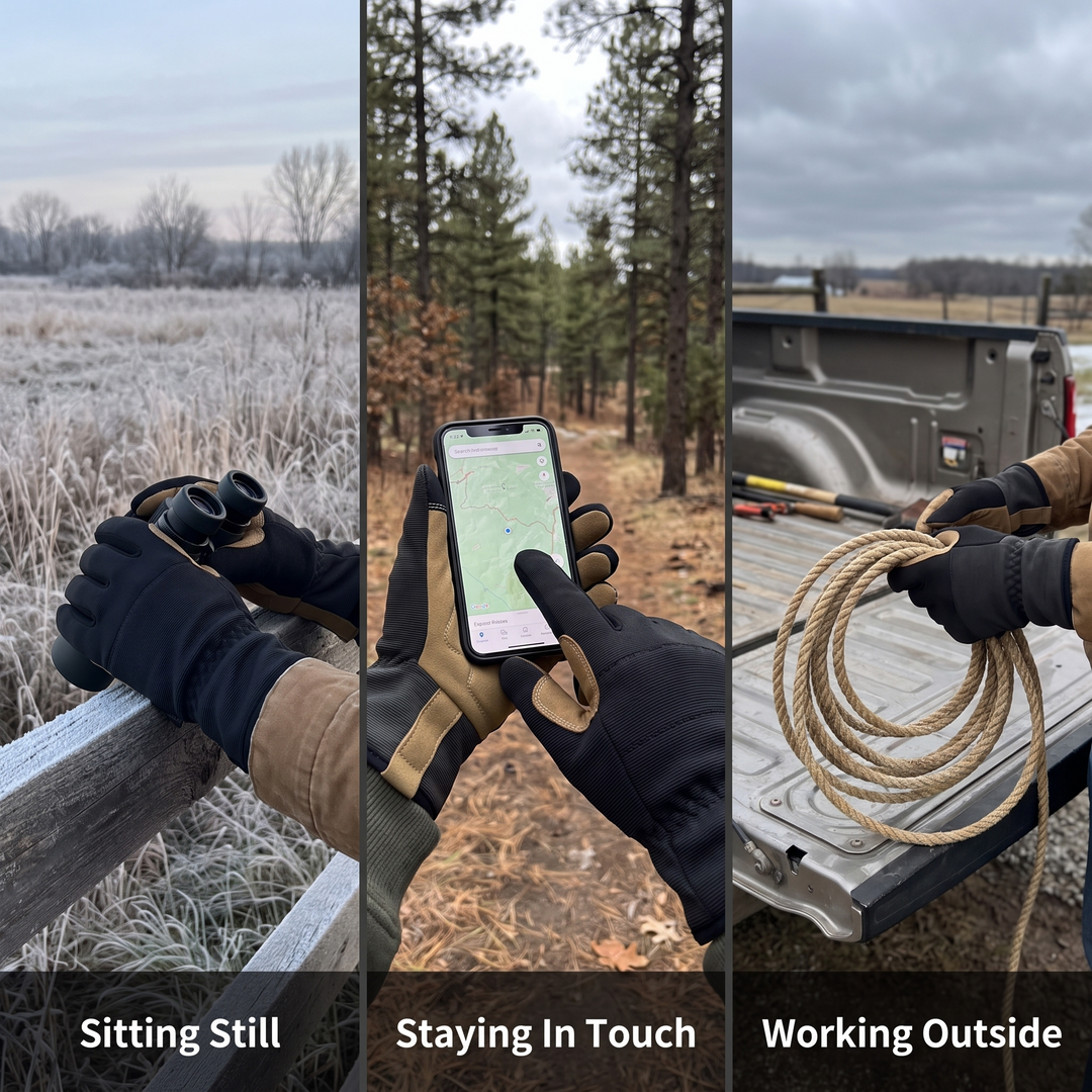 Three uses: sitting still, staying in touch and working outside