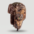 Trapper Hat - Camo Faux Fur Hunting Hat with Ear Flaps and Chin Strap