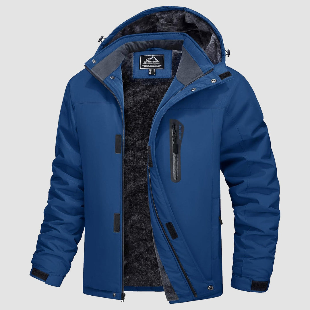 Men's ski jacket in Sapphire Blue, front view