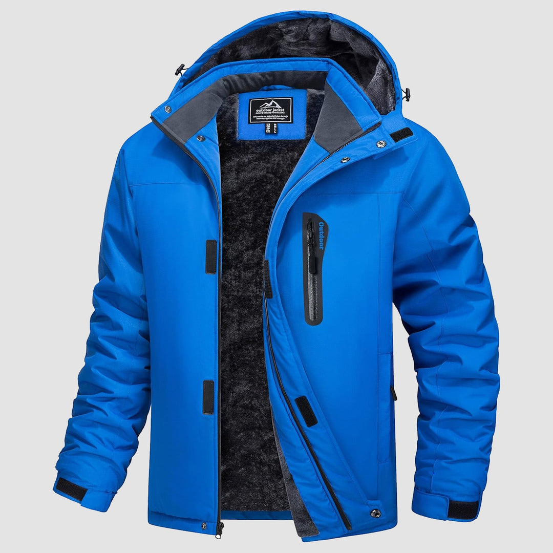 Men's ski jacket in Denim Blue, front view