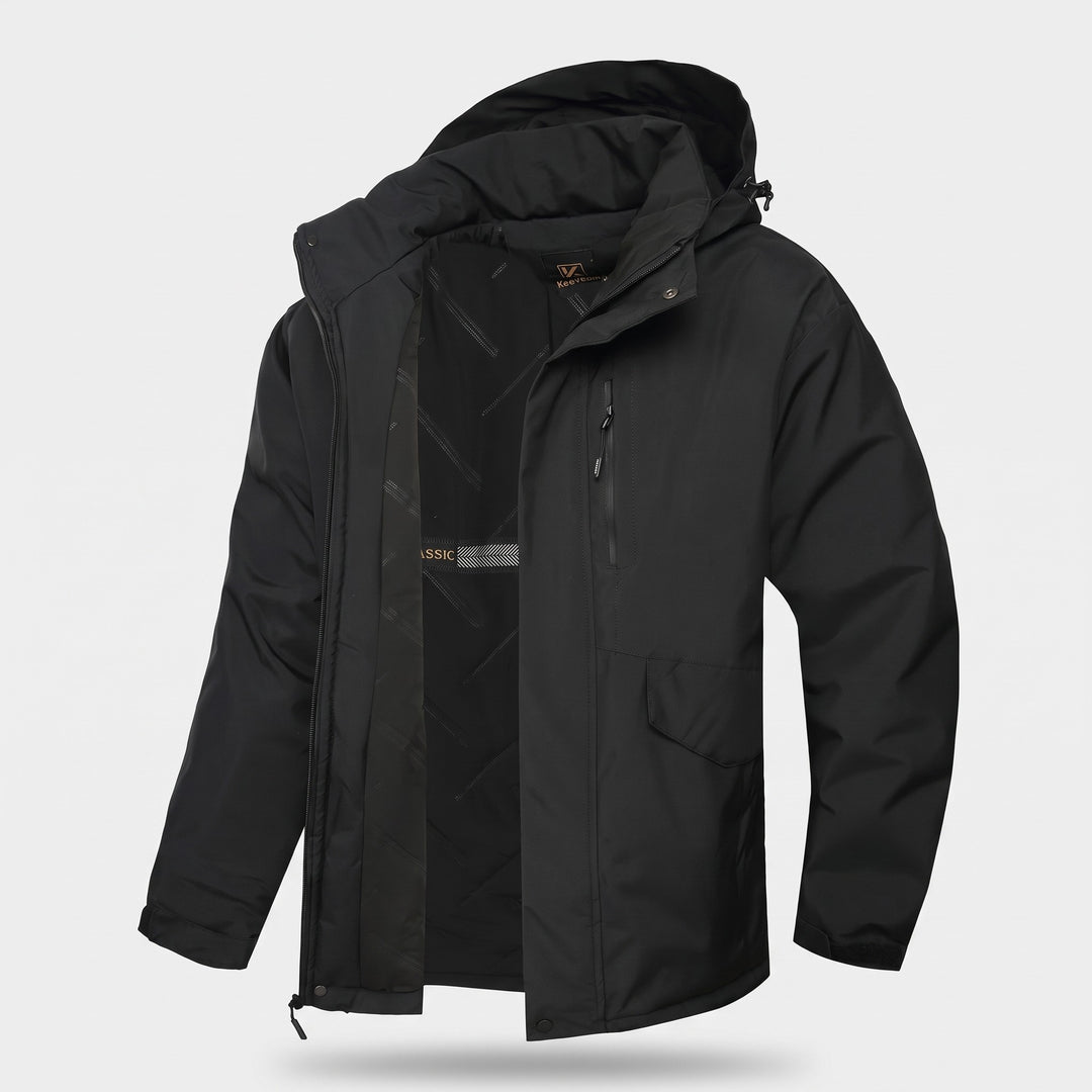 Men's Winter Jacket in Graphite, front view